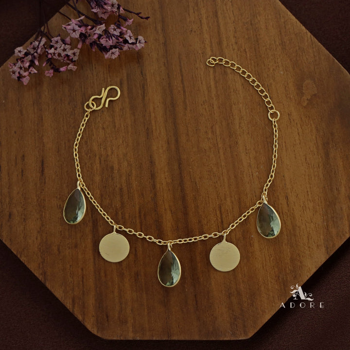 Golden Coin + Glossy Drop Bracelet