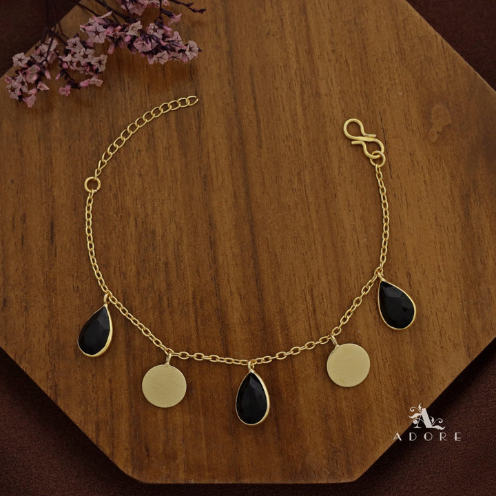 Golden Coin + Glossy Drop Bracelet