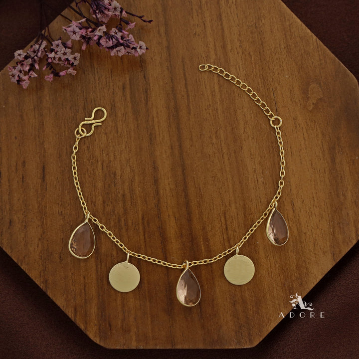 Golden Coin + Glossy Drop Bracelet