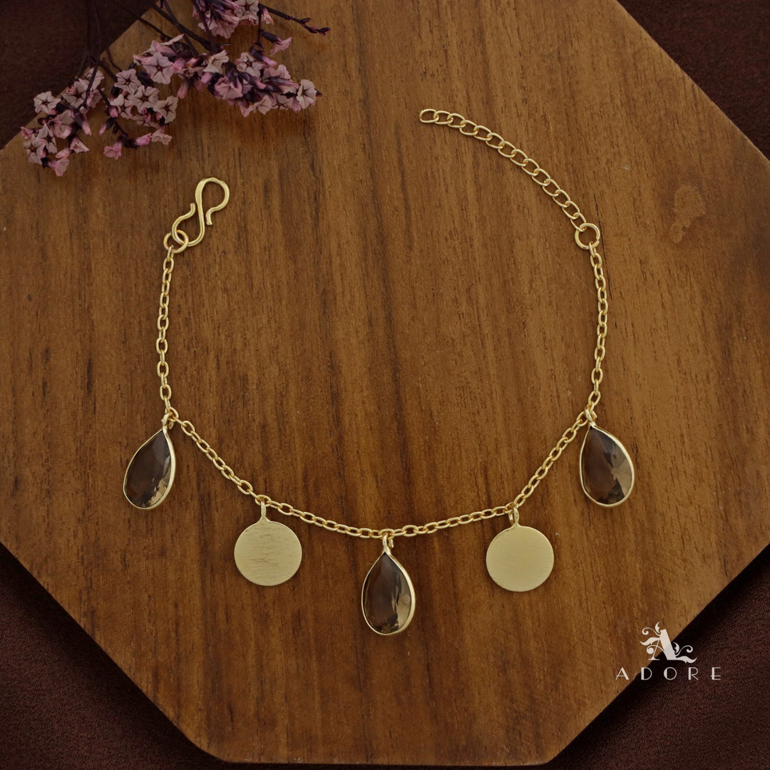 Golden Coin + Glossy Drop Bracelet