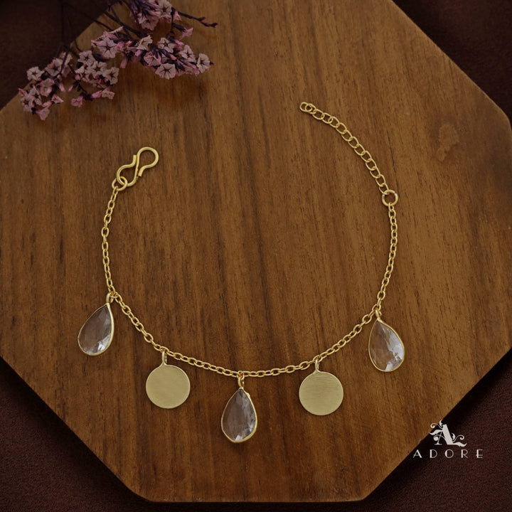 Golden Coin + Glossy Drop Bracelet