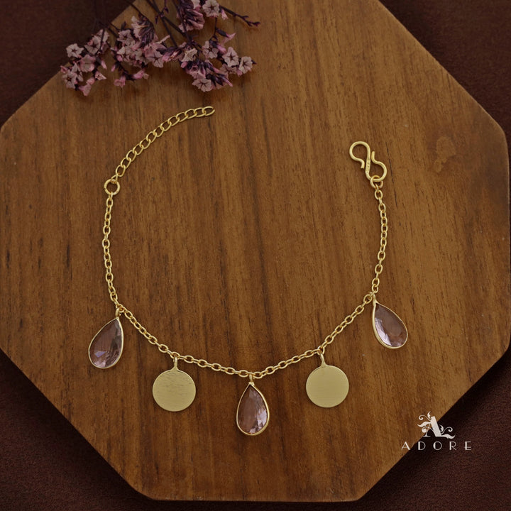 Golden Coin + Glossy Drop Bracelet