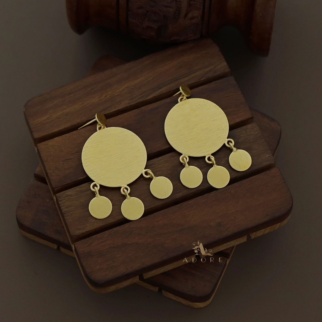 Golden Naava coin Tulip Earring