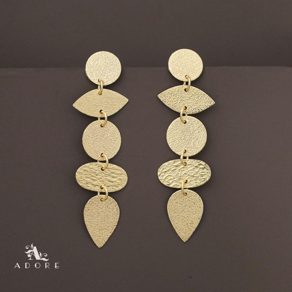 Asi Golden Multi Shape Earring