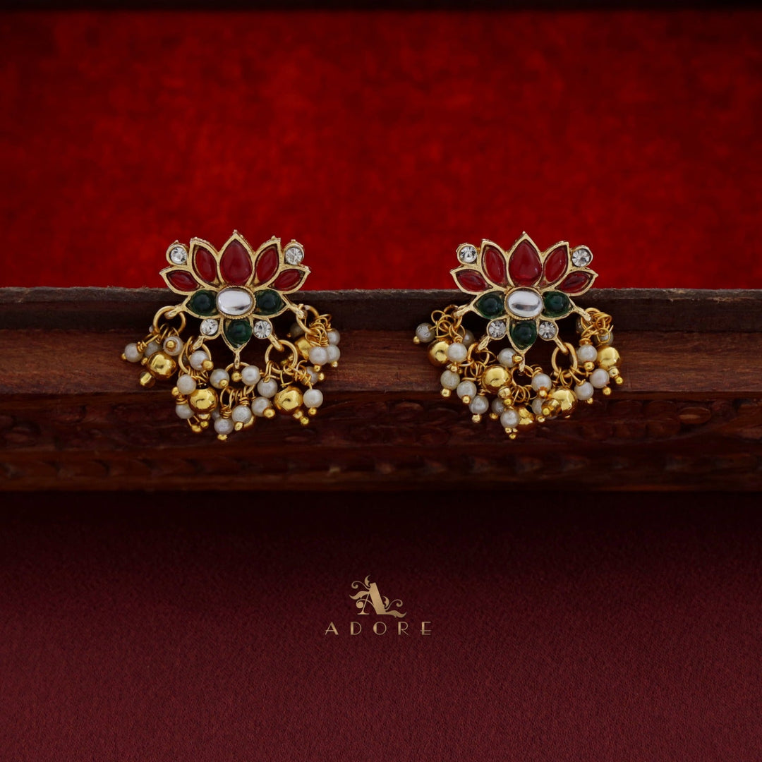 Dhala Padma Short Neckpiece With Earring