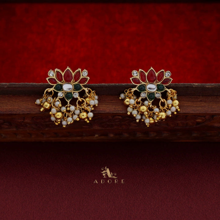 Dhala Padma Short Neckpiece With Earring