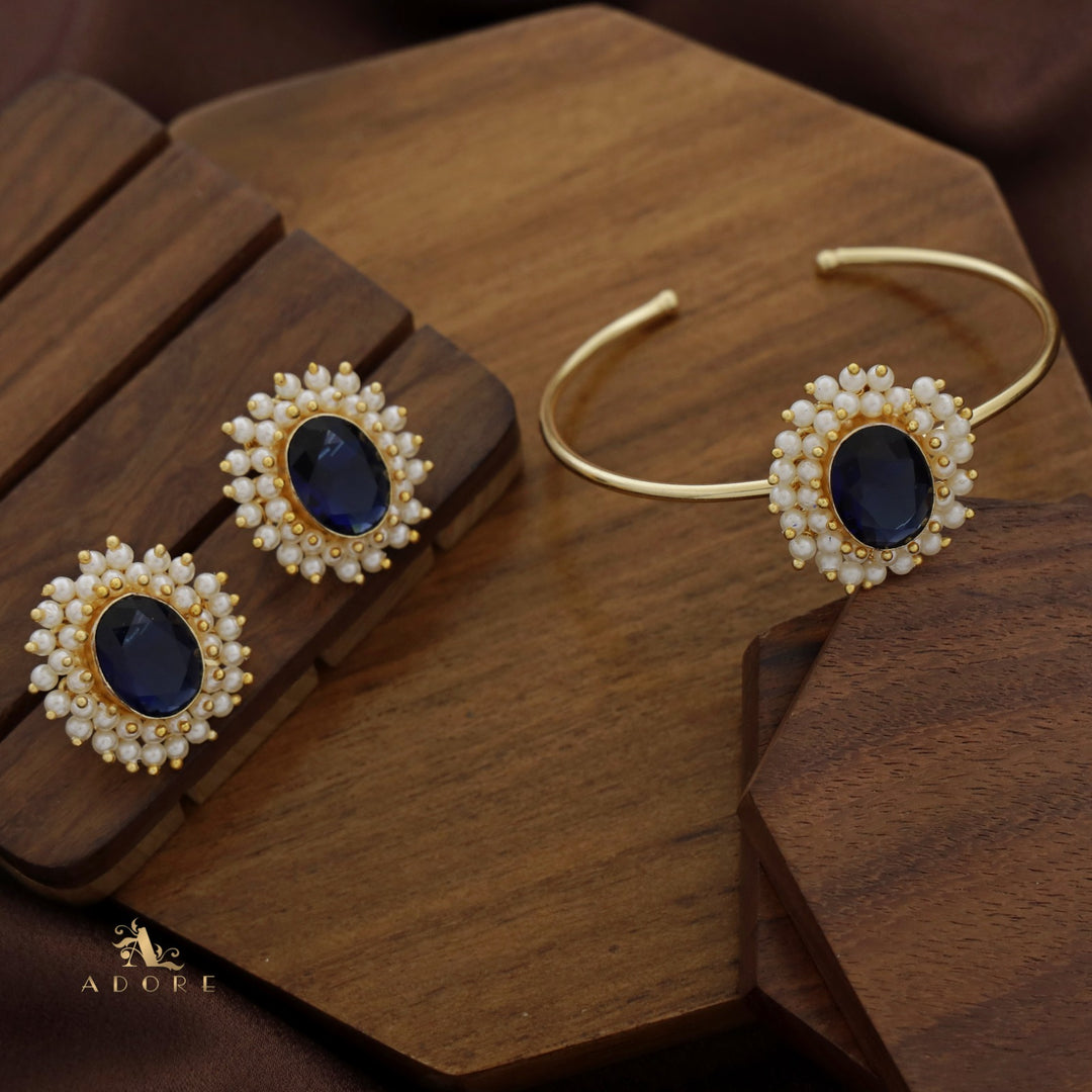 Glossy Halina Pearl Bracelet With Earring