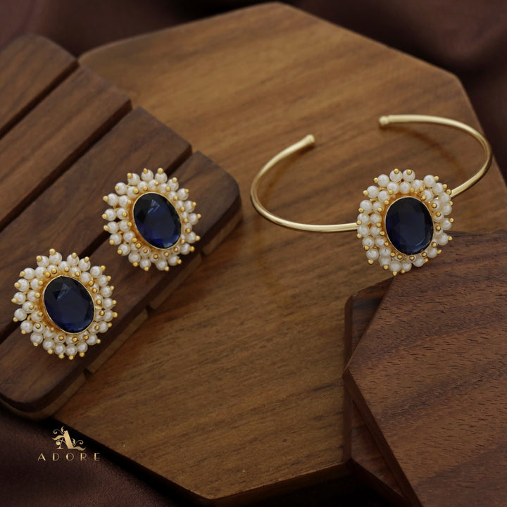 Glossy Halina Pearl Bracelet With Earring