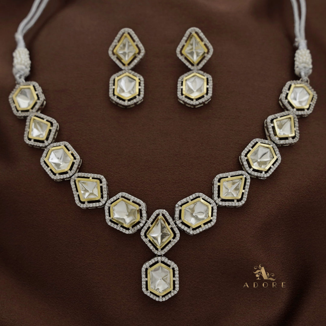 Kavitha Polki Kundan Neckpiece With Earring
