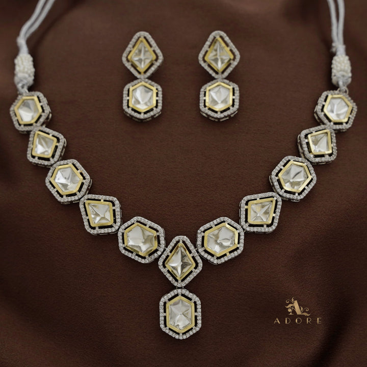 Kavitha Polki Kundan Neckpiece With Earring