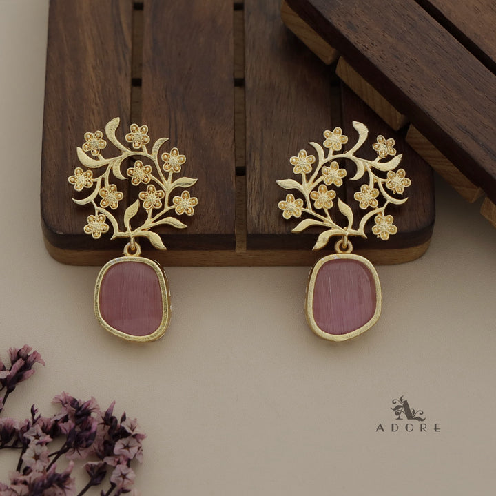Brizna Golden Cluster Flower Earring
