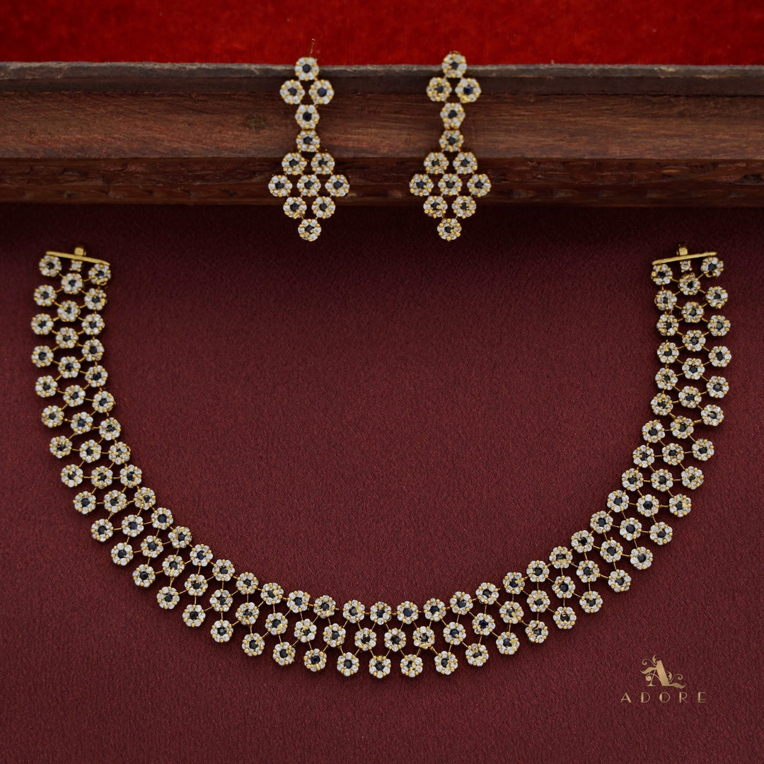 Virini AD Neckpiece With Earring