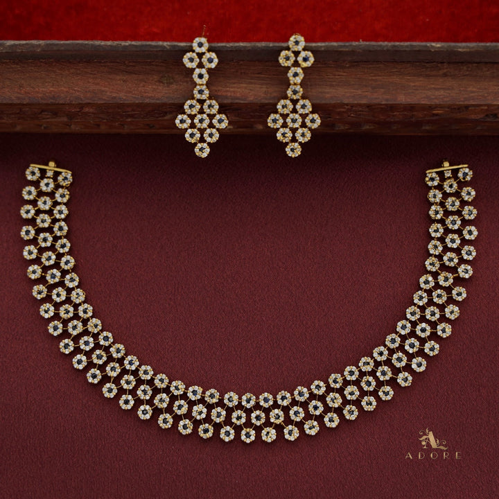 Virini AD Neckpiece With Earring