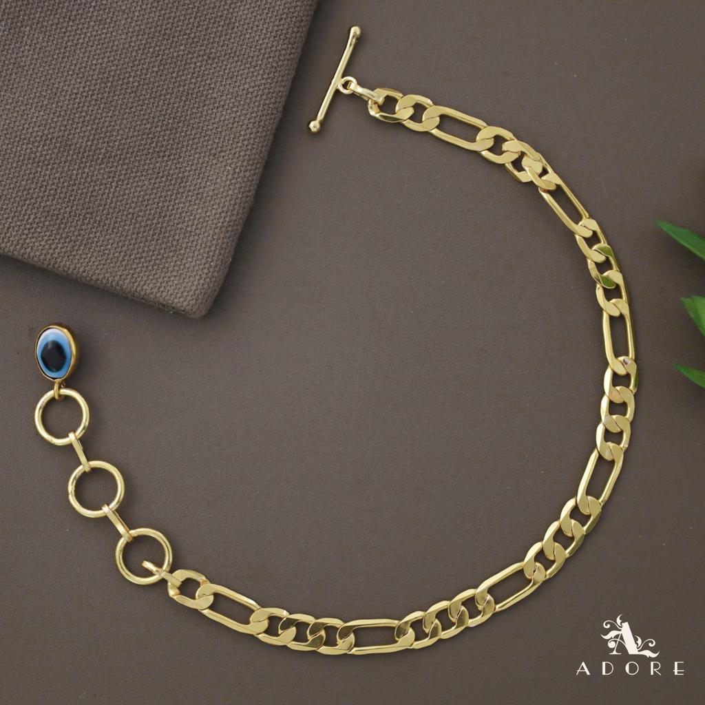 Evil Eye Golden Chain Anklet (Single Piece)