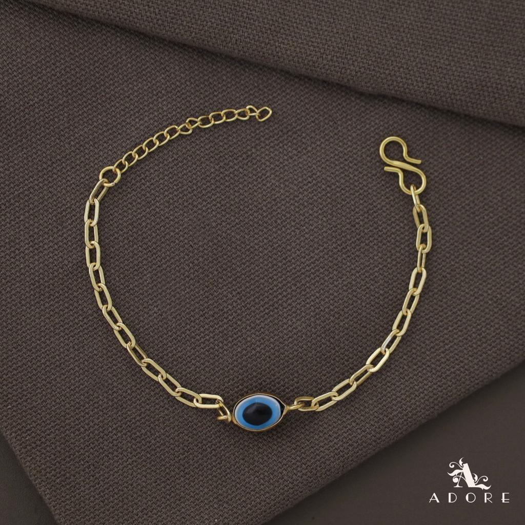 Evil Eye Golden Shell Chain Bracelet