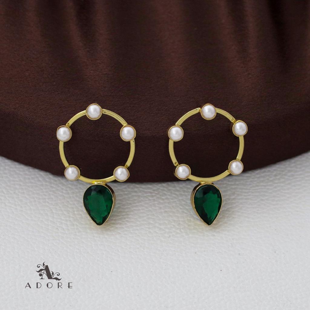 Pearly Round Glossy Drop Earring (Colour Option)