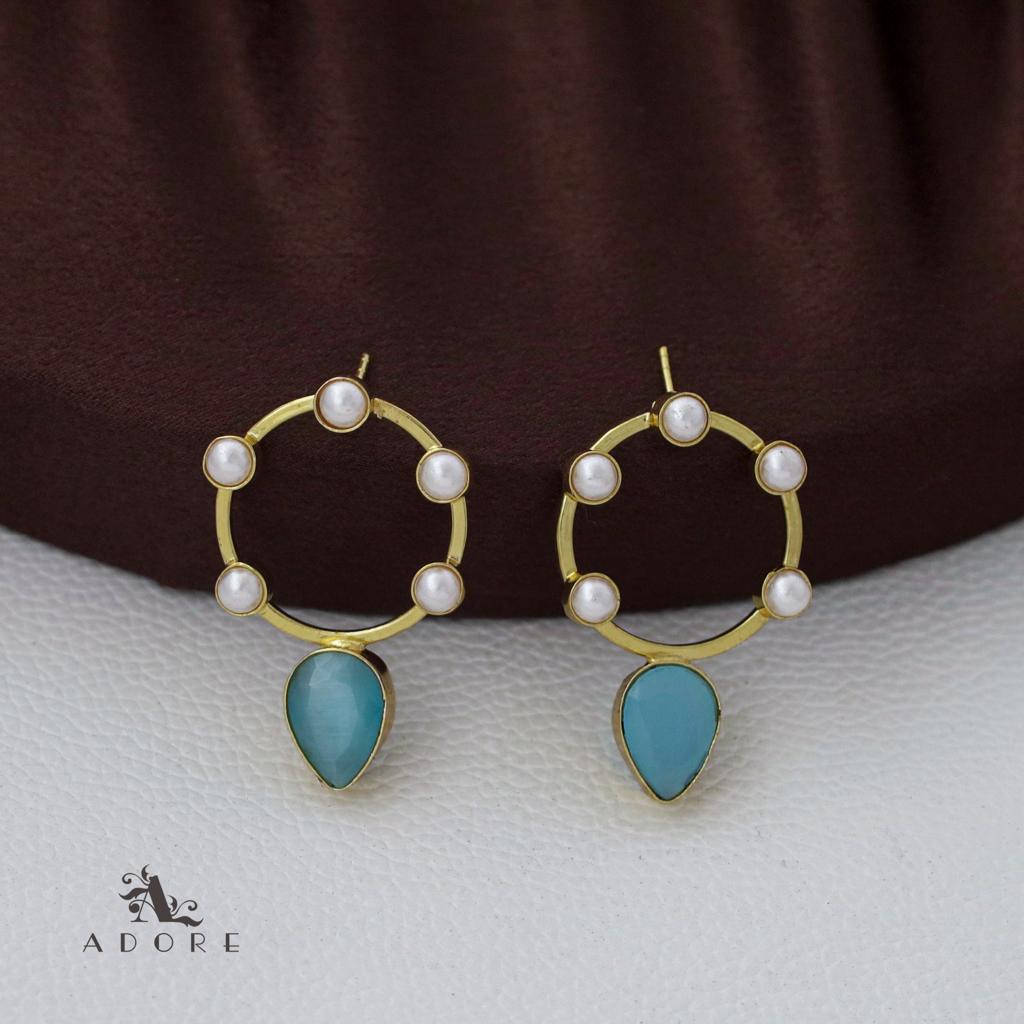 Pearly Round Glossy Drop Earring (Colour Option)