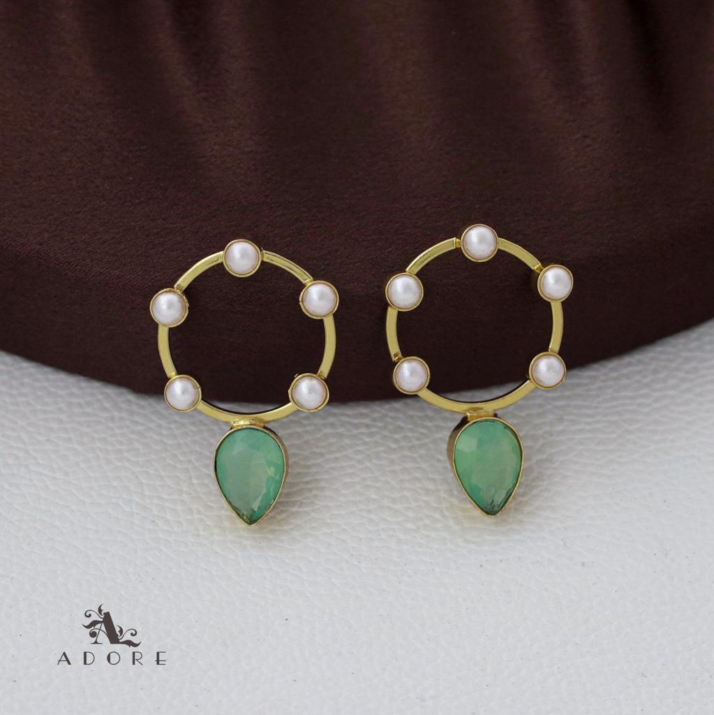 Pearly Round Glossy Drop Earring (Colour Option)
