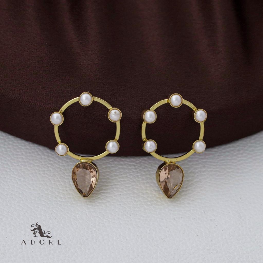 Pearly Round Glossy Drop Earring (Colour Option)