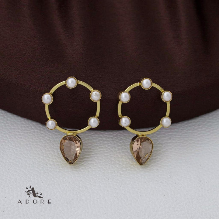 Pearly Round Glossy Drop Earring (Colour Option)
