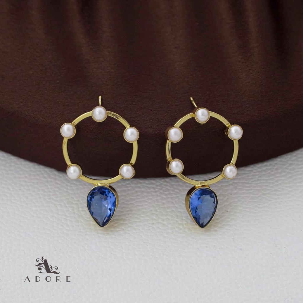 Pearly Round Glossy Drop Earring (Colour Option)