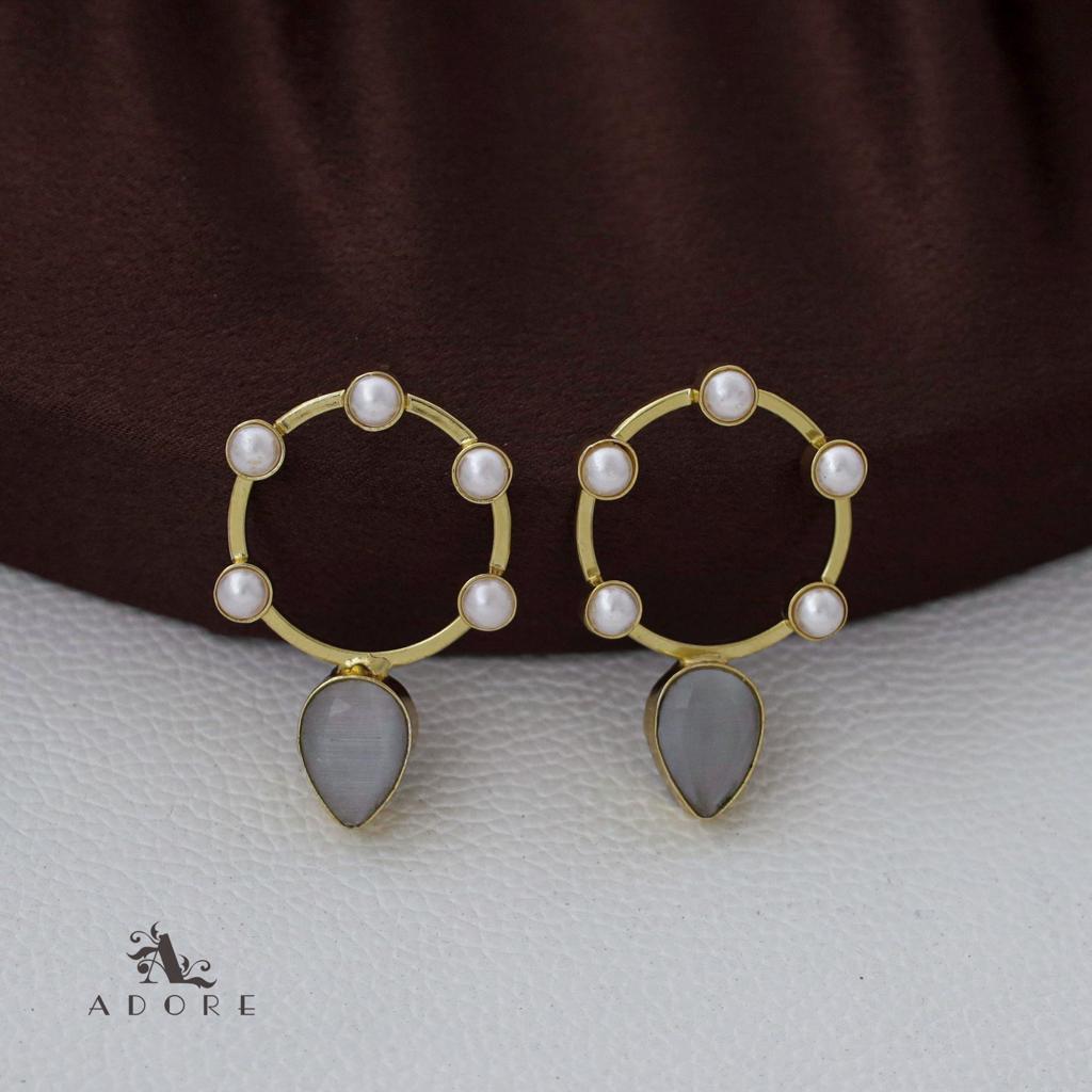 Pearly Round Glossy Drop Earring (Colour Option)