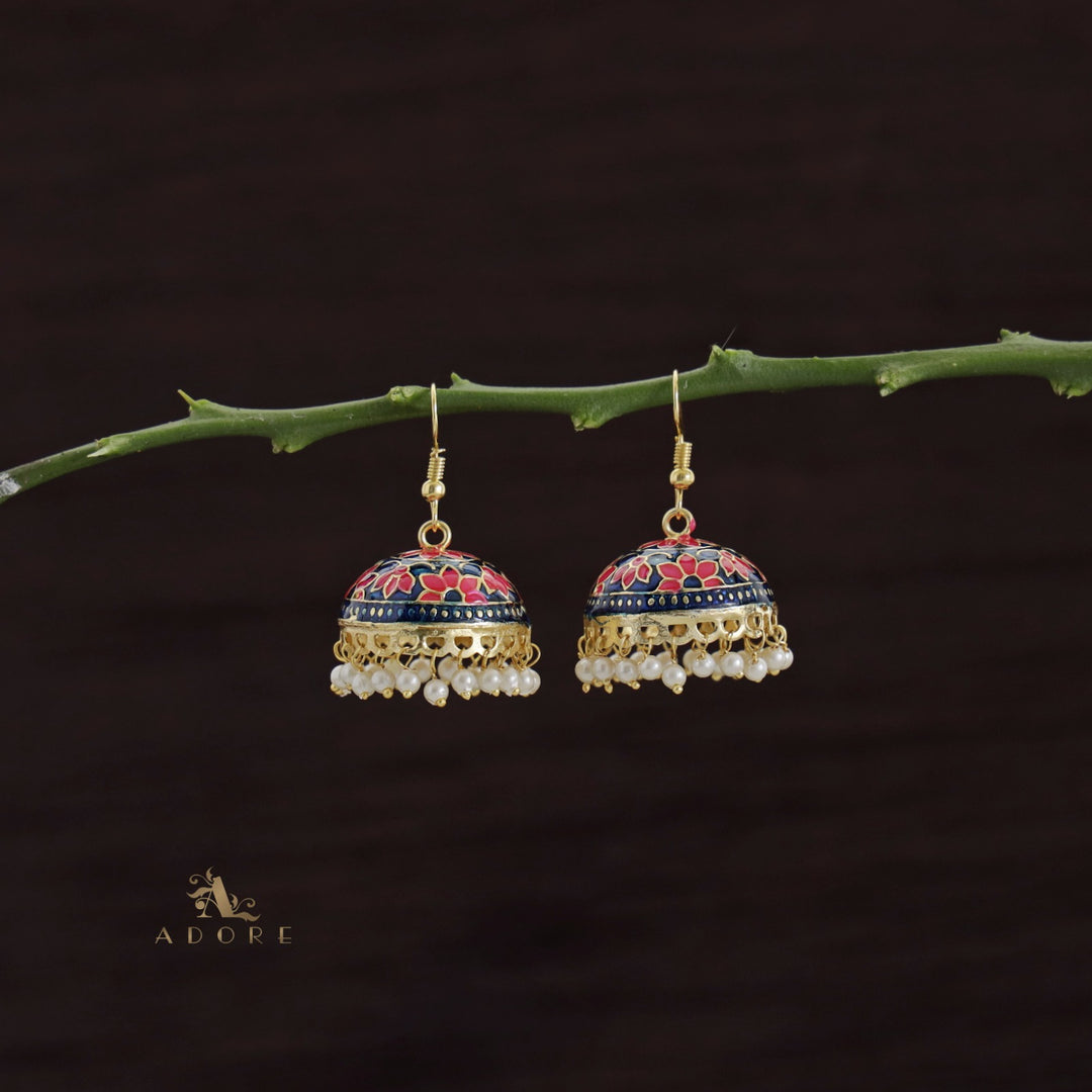 Kaitha Handpainted Pearl Jhumka Drop