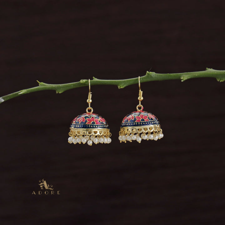 Kaitha Handpainted Pearl Jhumka Drop