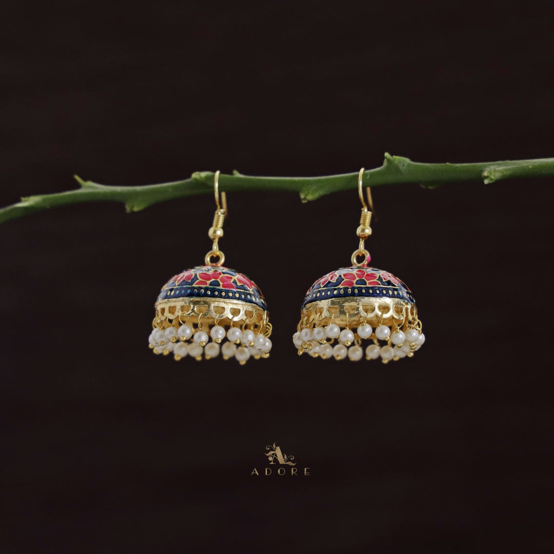Kaitha Handpainted Pearl Jhumka Drop
