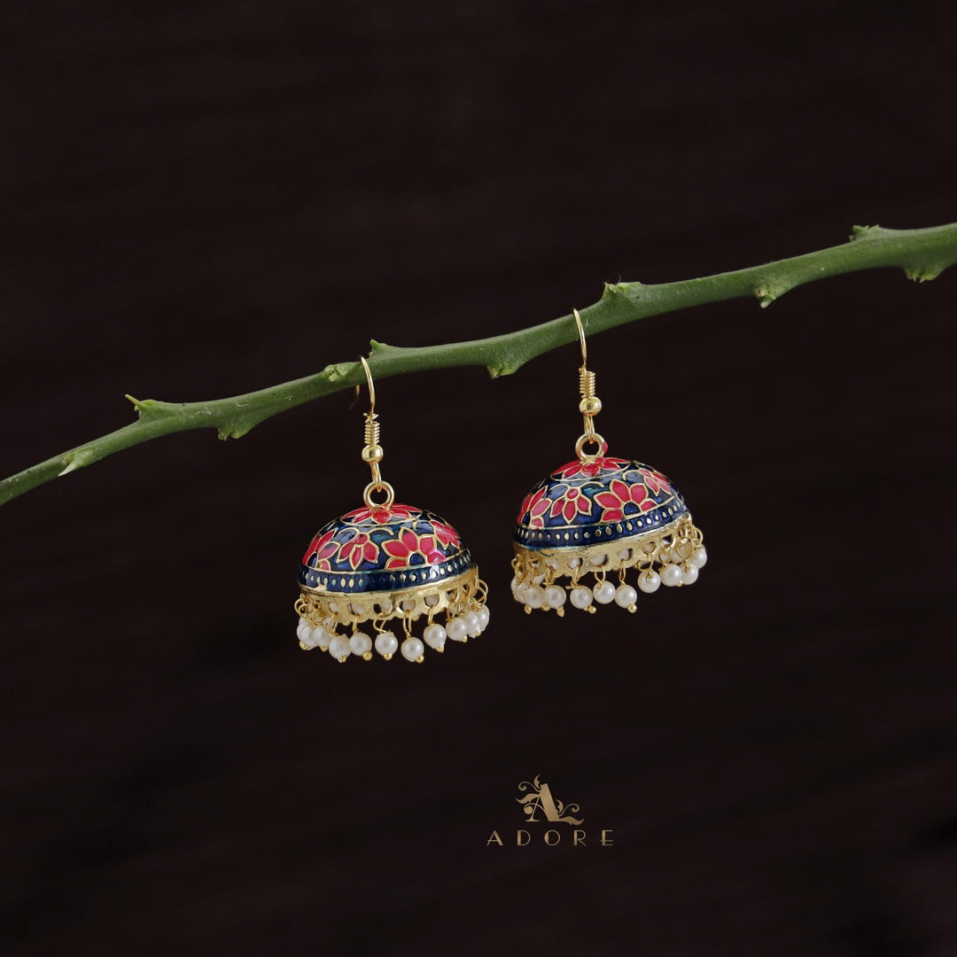 Kaitha Handpainted Pearl Jhumka Drop