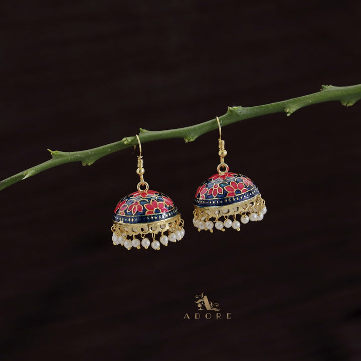 Kaitha Handpainted Pearl Jhumka Drop