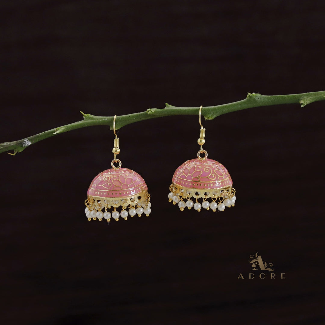 Kaitha Handpainted Pearl Jhumka Drop