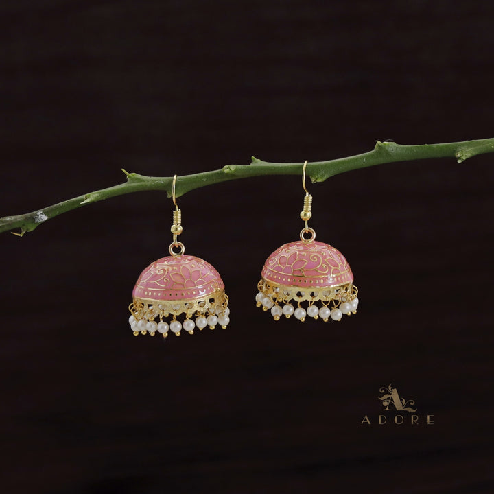 Kaitha Handpainted Pearl Jhumka Drop