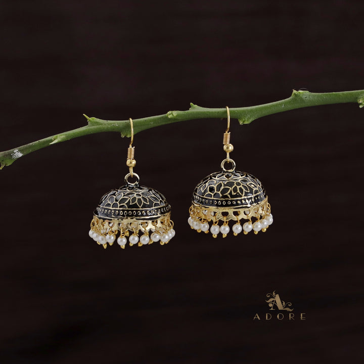 Kaitha Handpainted Pearl Jhumka Drop