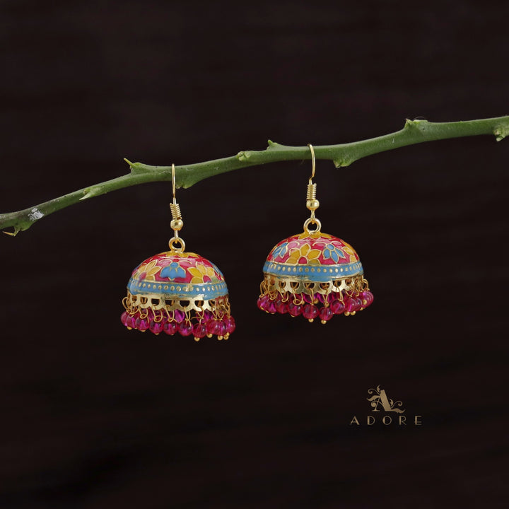 Kaitha Handpainted Pearl Jhumka Drop