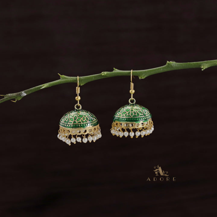 Kaitha Handpainted Pearl Jhumka Drop
