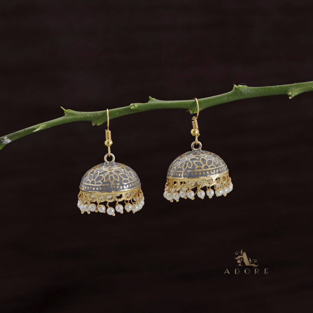 Kaitha Handpainted Pearl Jhumka Drop