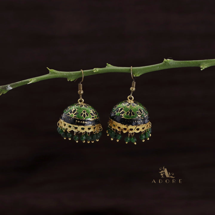 Kaitha Handpainted Pearl Jhumka Drop