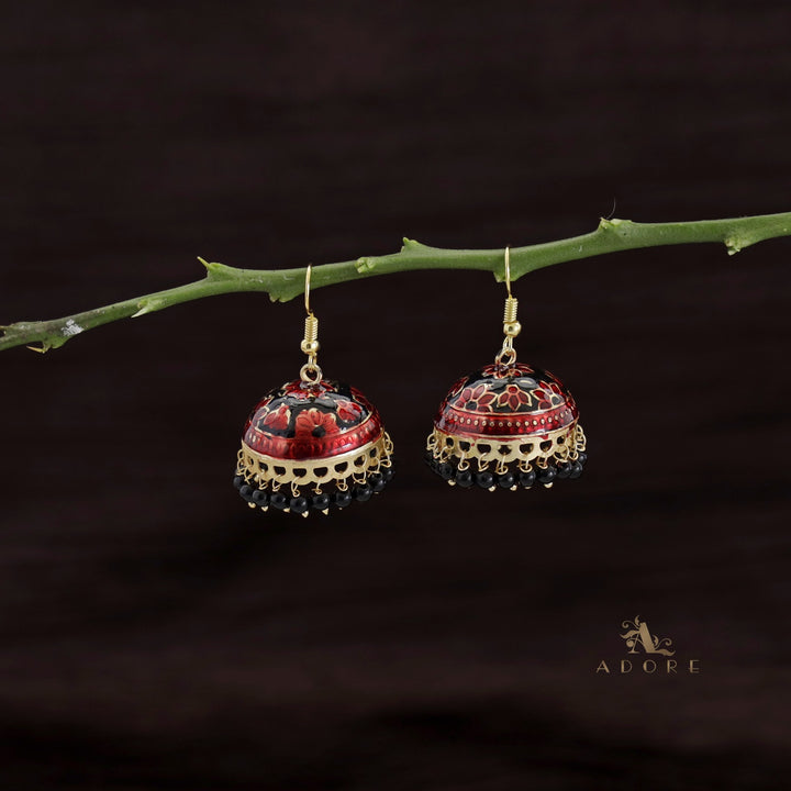 Kaitha Handpainted Pearl Jhumka Drop