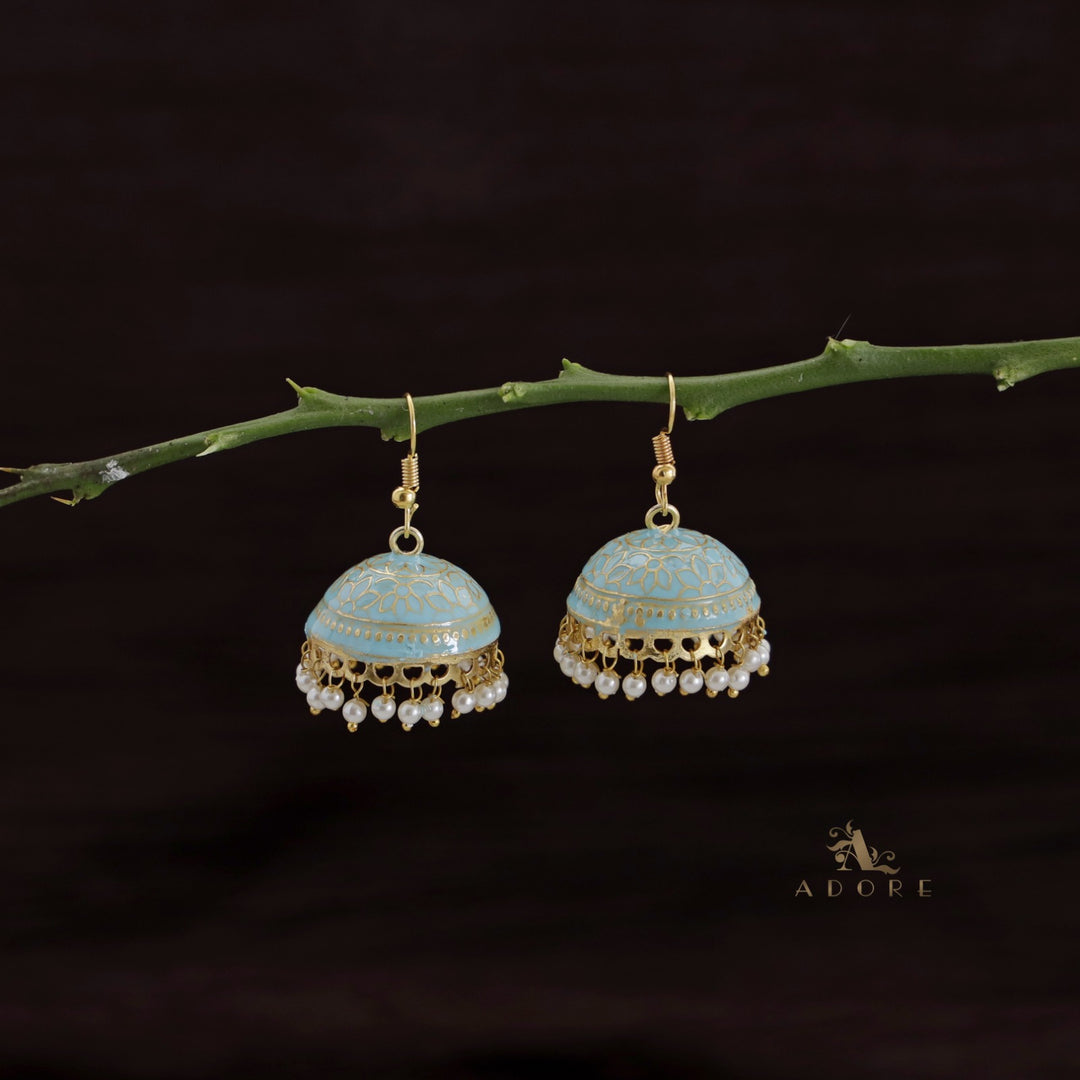 Kaitha Handpainted Pearl Jhumka Drop