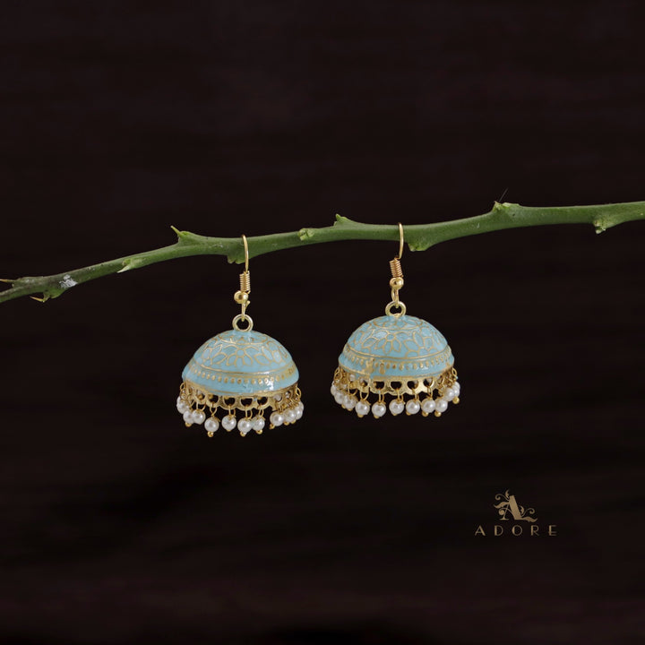 Kaitha Handpainted Pearl Jhumka Drop