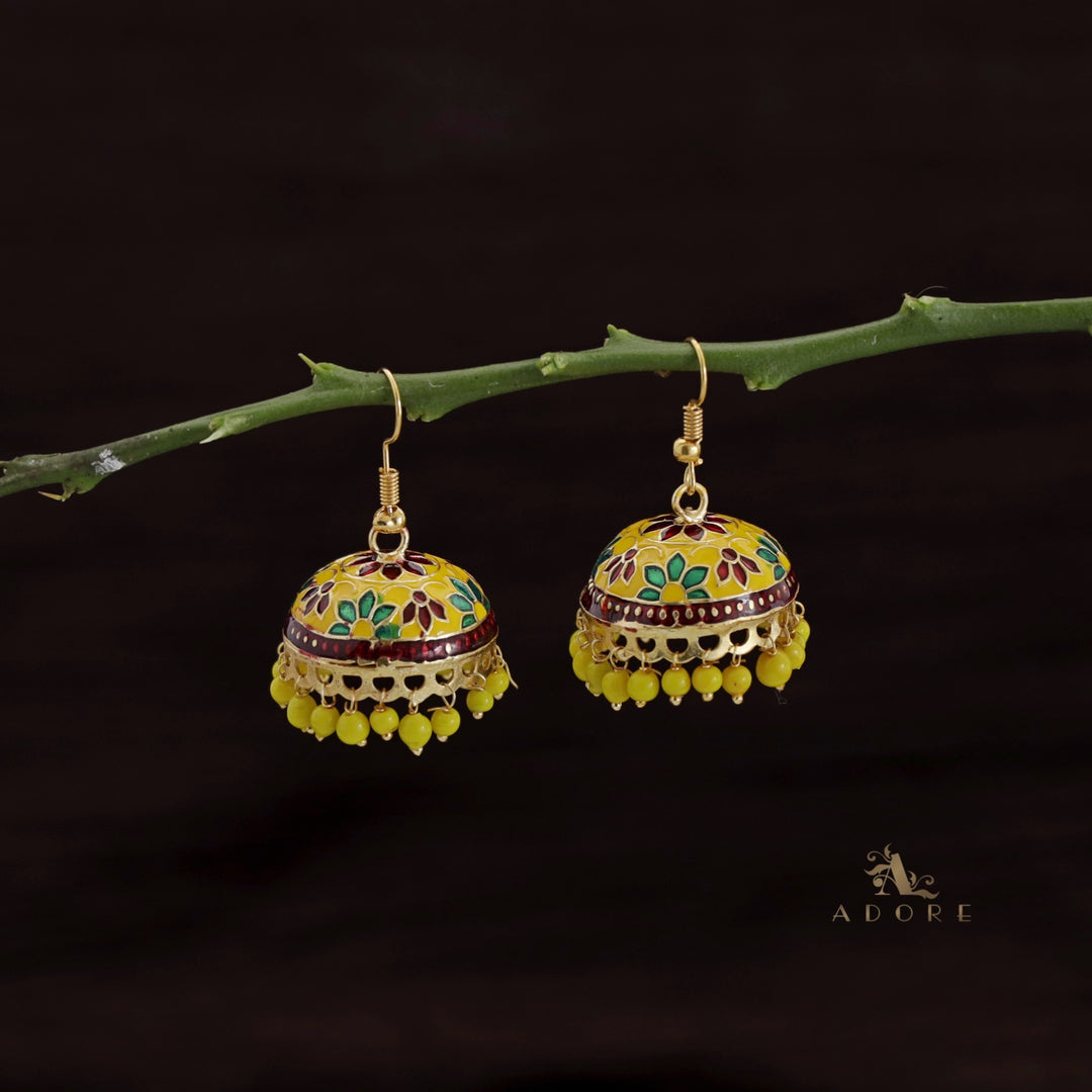 Kaitha Handpainted Pearl Jhumka Drop