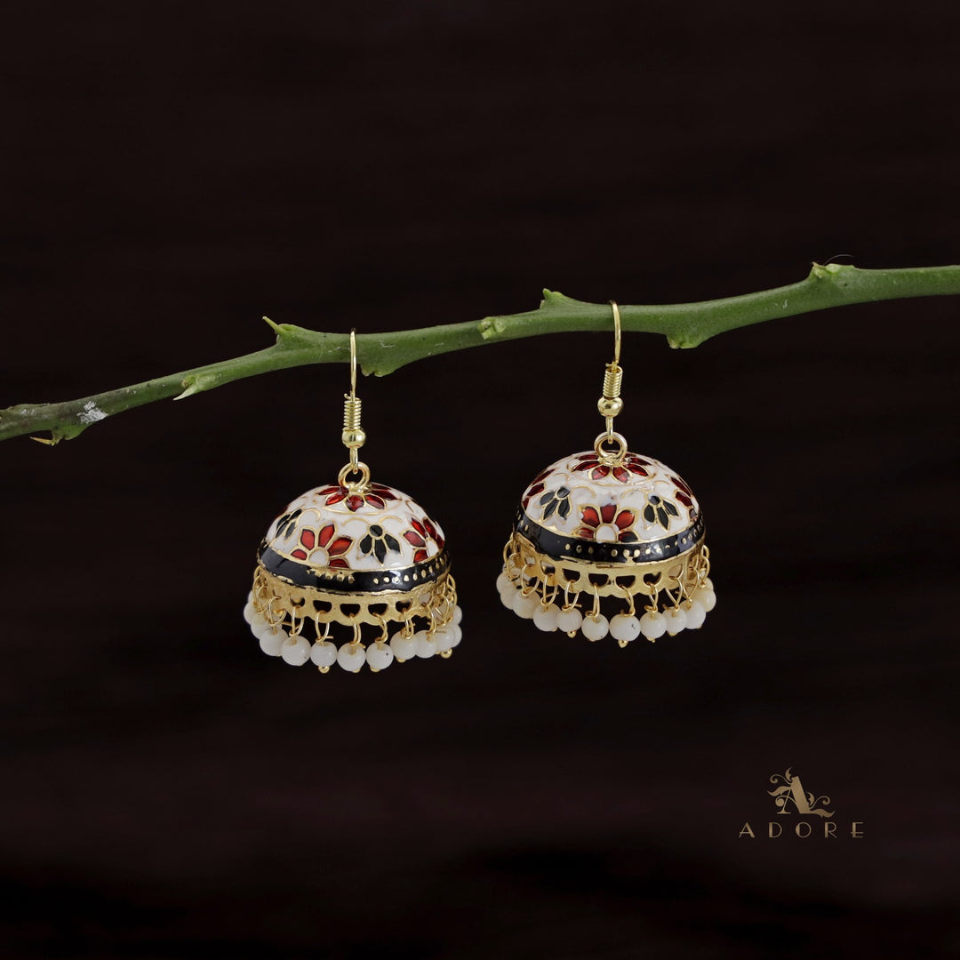 Kaitha Handpainted Pearl Jhumka Drop