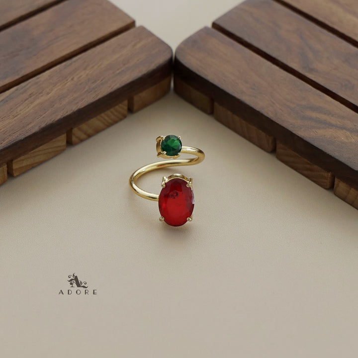 Glossy Oval And Round Ring