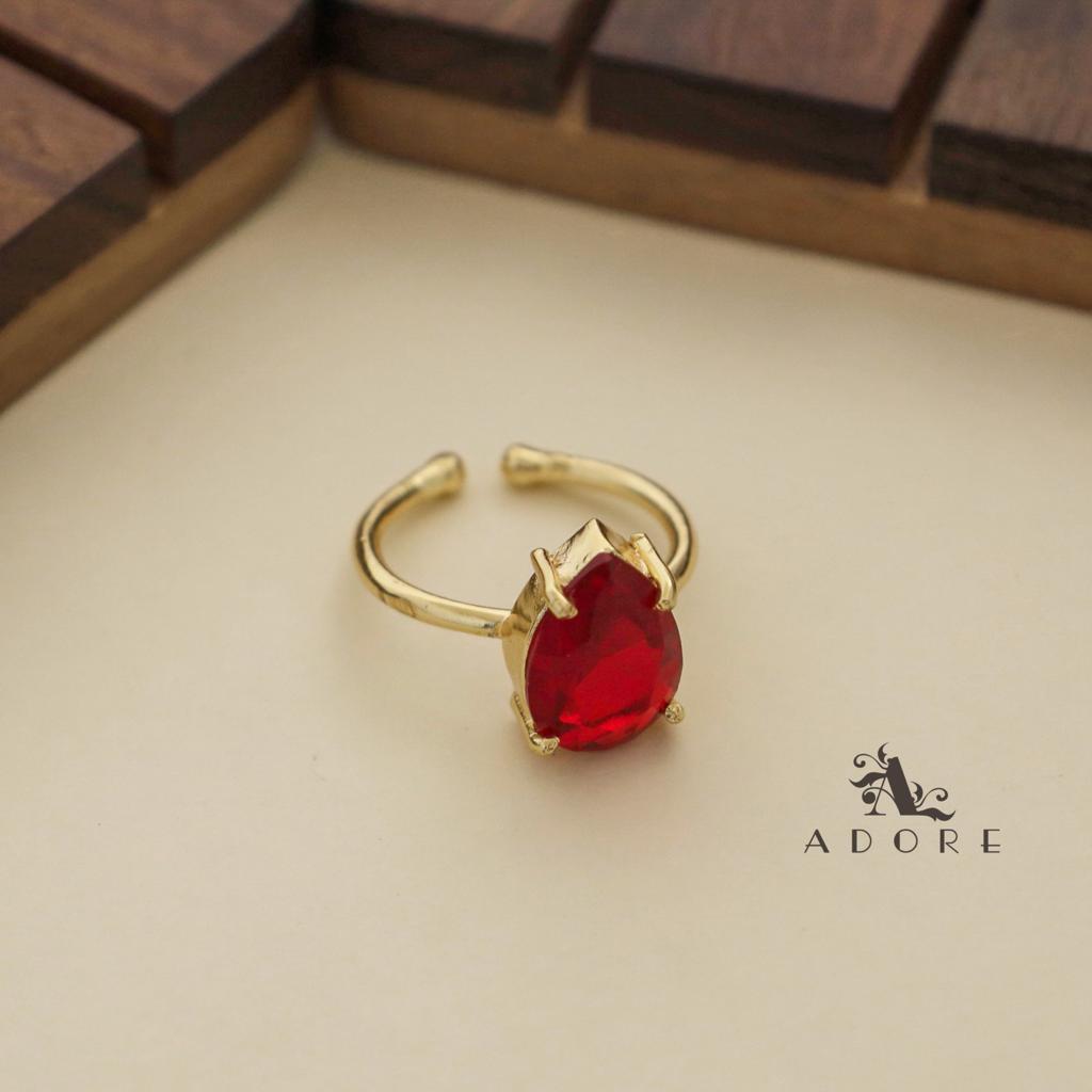 Golden Claw Glossy Drop Ring