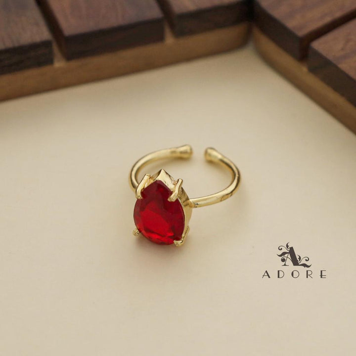 Golden Claw Glossy Drop Ring