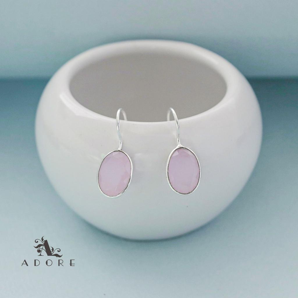 Cercel Silver Oval Drops