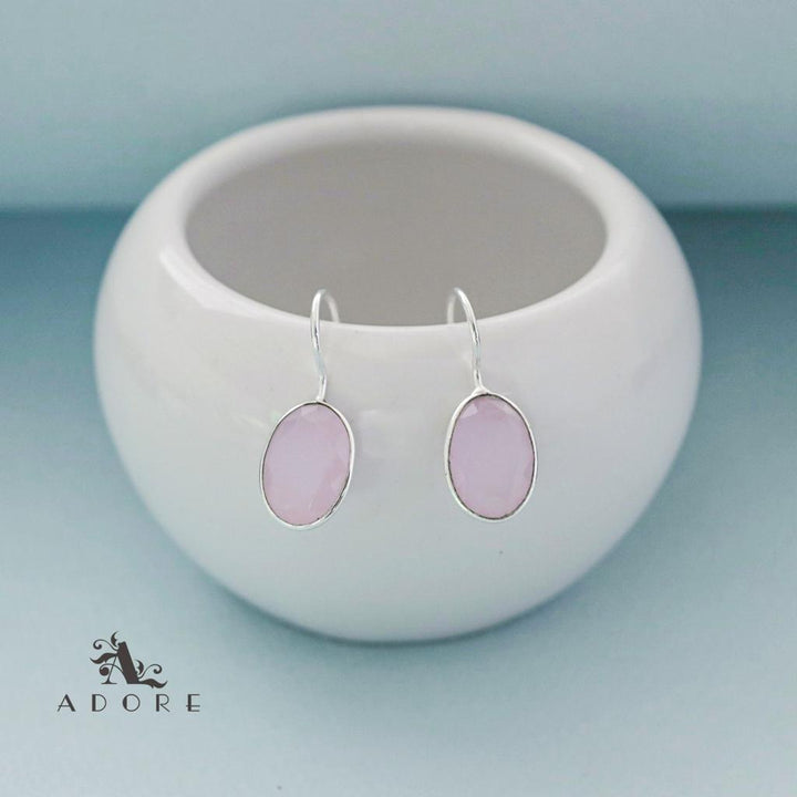 Cercel Silver Oval Drops