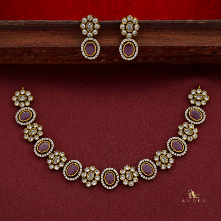 Bhaumiya Short Neckpiece With Earring