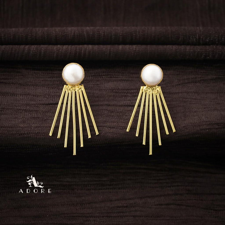 Golden Pearly Shower Earring